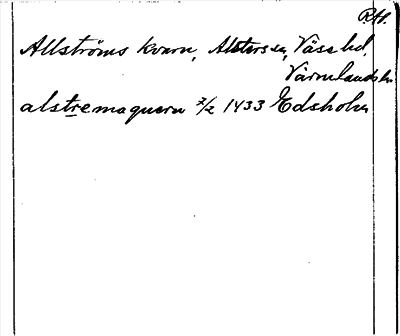 Bild på arkivkortet för arkivposten Allströms kvarn