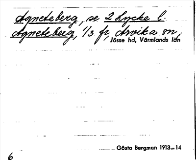 Bild på arkivkortet för arkivposten Agneteberg, se Lycke l. Agneteberg