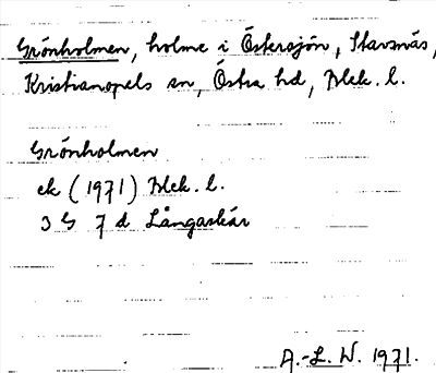 Bild på arkivkortet för arkivposten Grönholmen