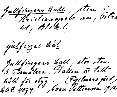 Bild på arkivkortet för arkivposten Gullfingers hall