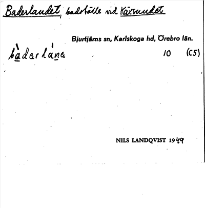 Bild på arkivkortet för arkivposten Baderlandet