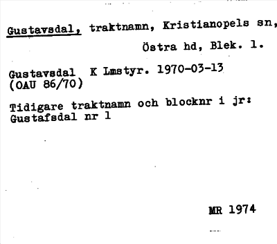Bild på arkivkortet för arkivposten Gustavsdal
