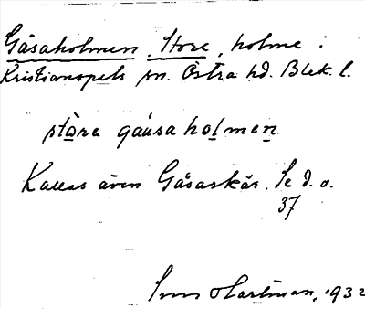 Bild på arkivkortet för arkivposten Gåsaholmen, Store
