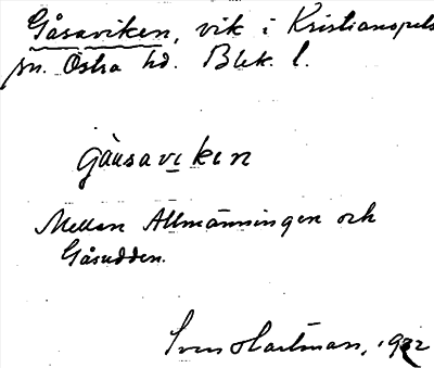 Bild på arkivkortet för arkivposten Gåsaviken