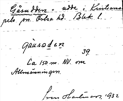 Bild på arkivkortet för arkivposten Gåsudden