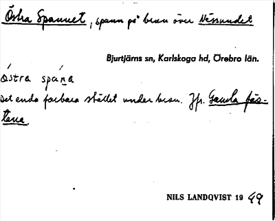 Bild på arkivkortet för arkivposten Östra Spannet