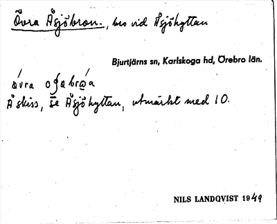Bild på arkivkortet för arkivposten Övra Åsjöbron