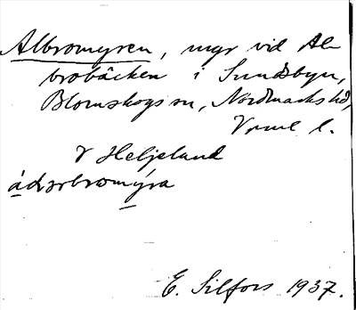 Bild på arkivkortet för arkivposten Albromyren