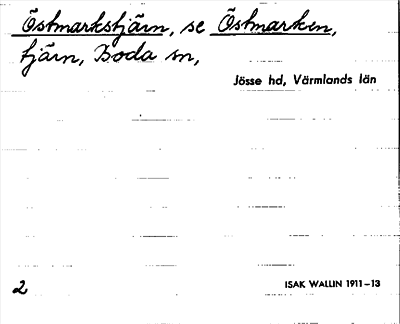 Bild på arkivkortet för arkivposten Östmarkstjärn, se Östmarken