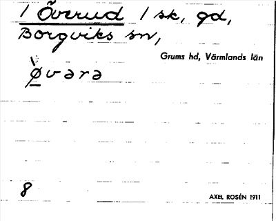 Bild på arkivkortet för arkivposten Överud