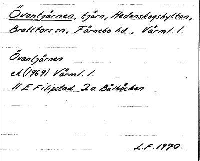 Bild på arkivkortet för arkivposten Övantjärnen
