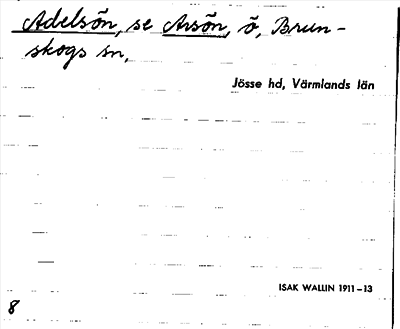 Bild på arkivkortet för arkivposten Adelsön, se Arsön
