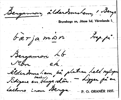 Bild på arkivkortet för arkivposten Bergamon
