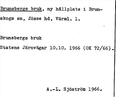Bild på arkivkortet för arkivposten Brunsbergs bruk