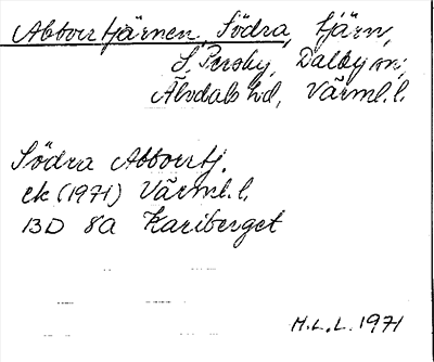 Bild på arkivkortet för arkivposten Abborrtjärnen, Södra