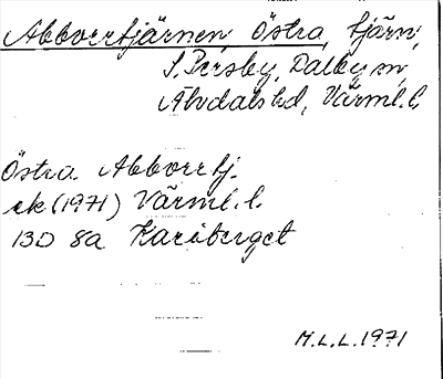 Bild på arkivkortet för arkivposten Abborrtjärnen, Östra