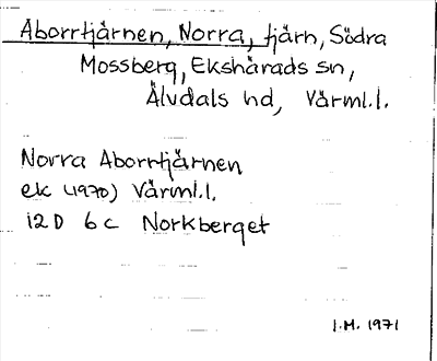 Bild på arkivkortet för arkivposten Aborrtjärnen, Norra