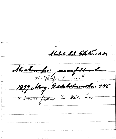 Bild på arkivkortet för arkivposten »Abrahamsfors»