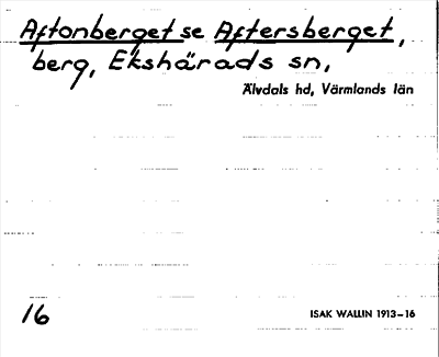 Bild på arkivkortet för arkivposten Aftonberget, se Aftersberget