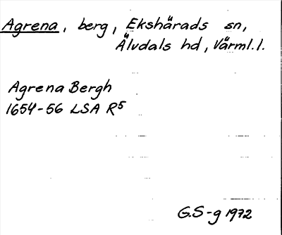 Bild på arkivkortet för arkivposten Agrena