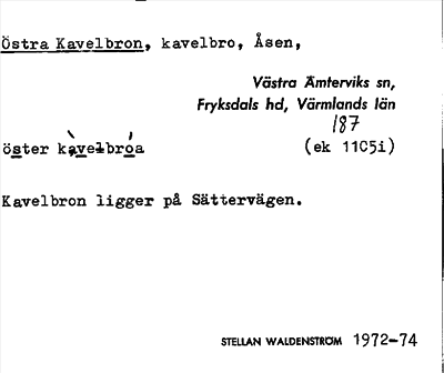 Bild på arkivkortet för arkivposten Östra Kavelbron
