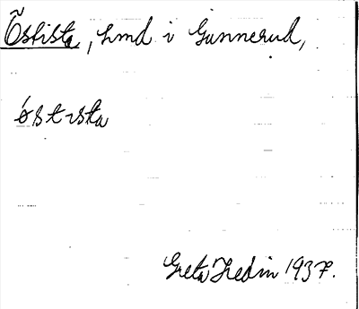 Bild på arkivkortet för arkivposten Östista