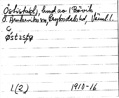 Bild på arkivkortet för arkivposten Östista(d)