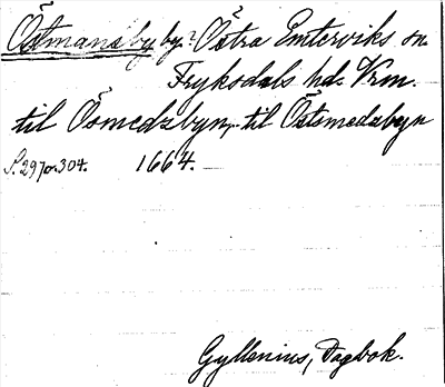 Bild på arkivkortet för arkivposten Östmansby