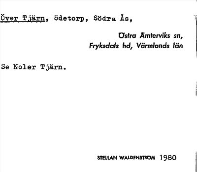 Bild på arkivkortet för arkivposten Över Tjärn