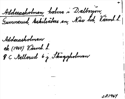 Bild på arkivkortet för arkivposten Adderasholmen