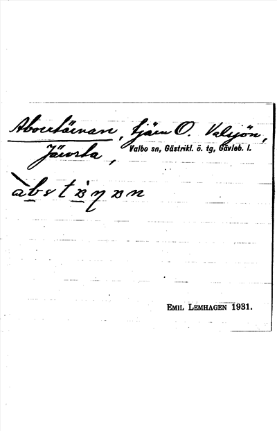 Bild på arkivkortet för arkivposten Aborrtärnan