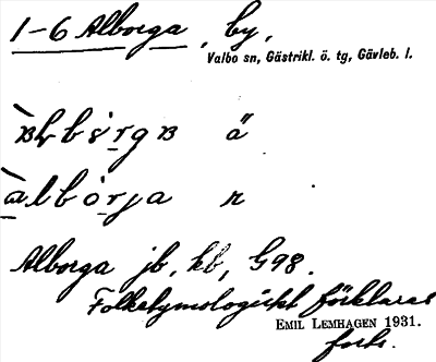 Bild på arkivkortet för arkivposten Alborga
