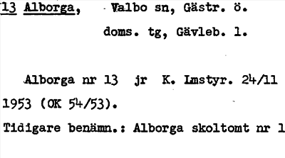 Bild på arkivkortet för arkivposten Alborga