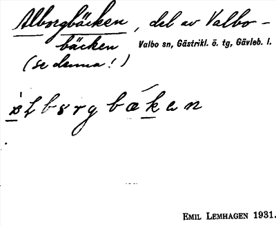 Bild på arkivkortet för arkivposten Alborgbäcken