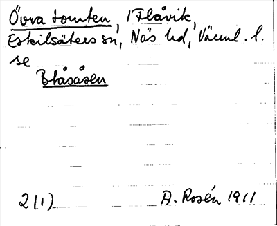 Bild på arkivkortet för arkivposten Övra tomten, se Blåsåsen