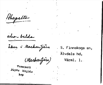 Bild på arkivkortet för arkivposten Ahopelto