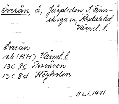 Bild på arkivkortet för arkivposten Överån
