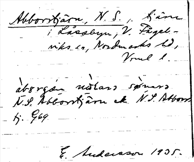 Bild på arkivkortet för arkivposten Abborrtjärn, N. S.