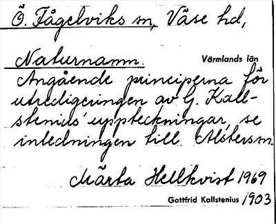 Bild på arkivkortet för arkivposten Östra Fågelviks sn