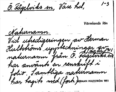 Bild på arkivkortet för arkivposten Östra Fågelviks sn
