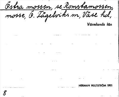 Bild på arkivkortet för arkivposten Östra mossen, se Romstamossen