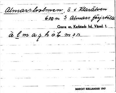 Bild på arkivkortet för arkivposten Almarsholmen