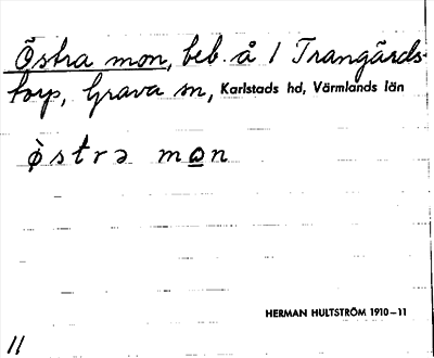 Bild på arkivkortet för arkivposten Östra mon