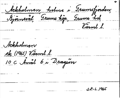 Bild på arkivkortet för arkivposten Ackholmen