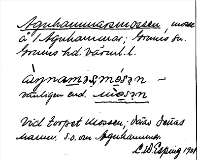 Bild på arkivkortet för arkivposten Agnhammarsmossen