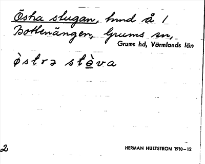 Bild på arkivkortet för arkivposten Östra stugan