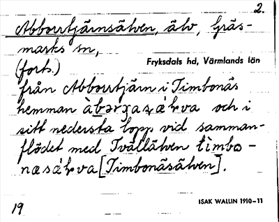 Bild på arkivkortet för arkivposten Abborrtjärnsälven