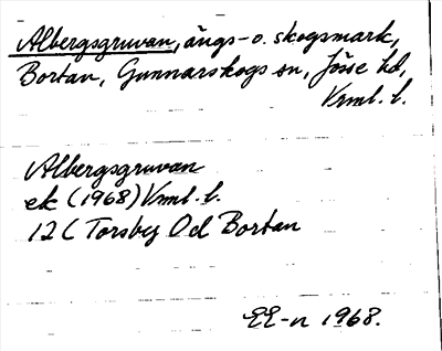 Bild på arkivkortet för arkivposten Albergsgruvan
