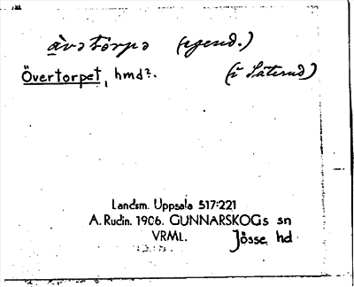 Bild på arkivkortet för arkivposten Övertorpet