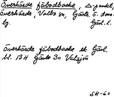 Bild på arkivkortet för arkivposten Överhärde fäbodbacke